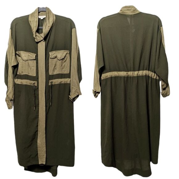 DANCE & MARVEL Military Colorblock Lagenlook Midi Jacket S - Picture 1 of 9